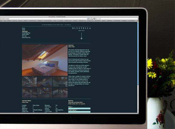 Blustella Rentals. Website & Identity By El Studio